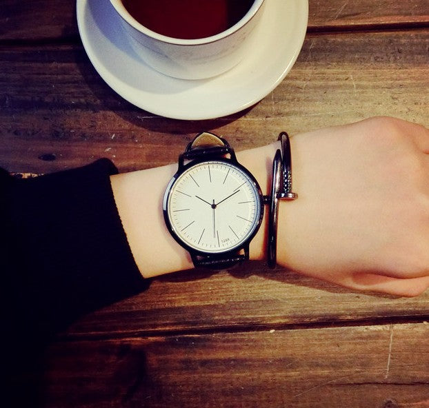 Vintage Leather Korean Style Couple Quartz Watch