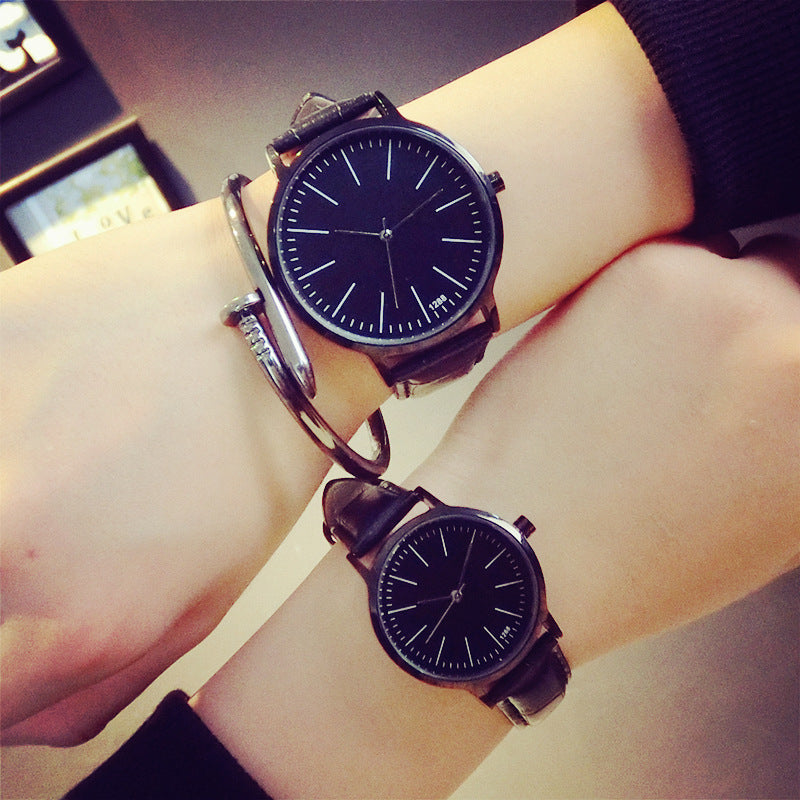 Vintage Leather Korean Style Couple Quartz Watch